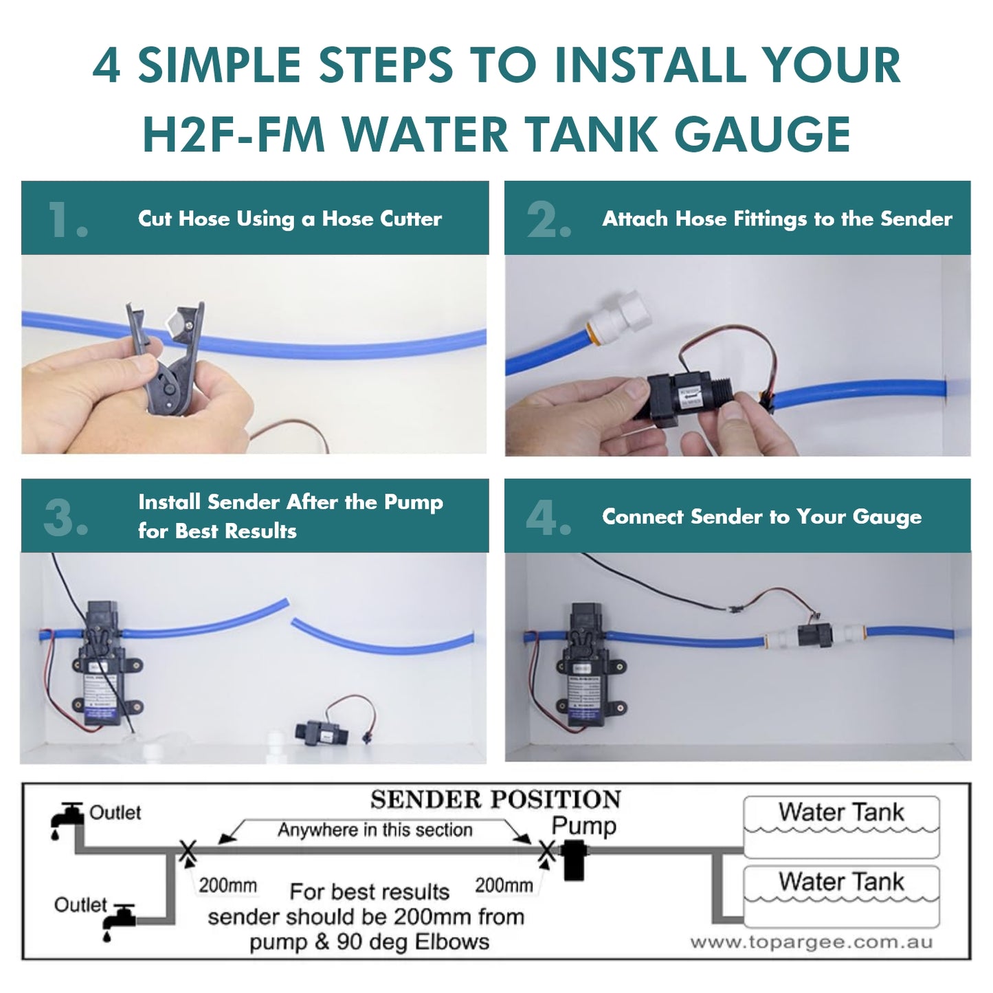 Flush Mount Water Tank Gauge
