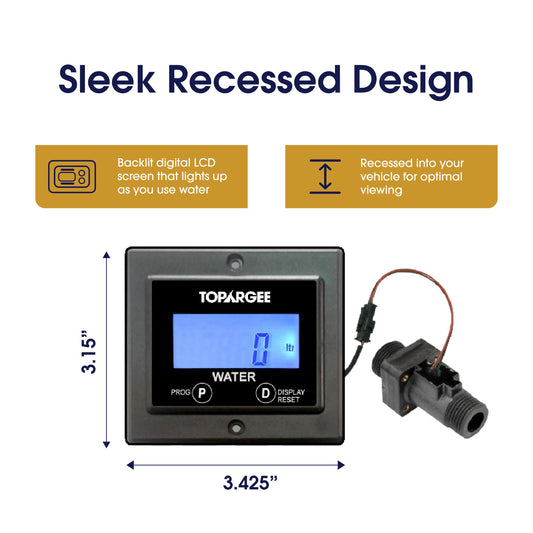 Flush Mount Gauge Sleek Recessed Design with Dimensions