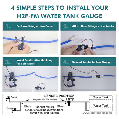 Flush Mount Water Tank Gauge