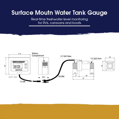 Surface Mount Water Tank Gauge